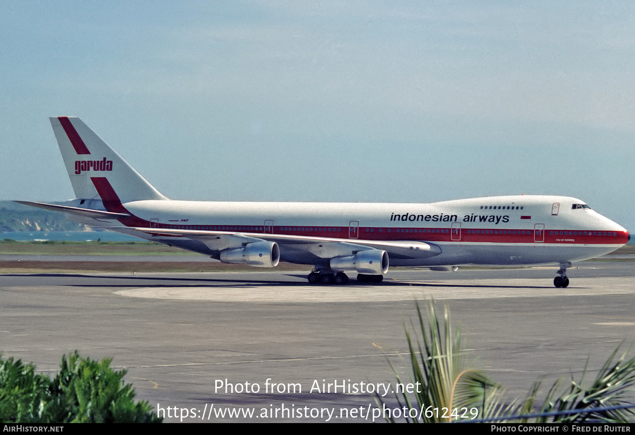 Aircraft Photo of PK-GSB | Boeing 747-2U3B | Garuda Indonesian Airways | AirHistory.net #612429