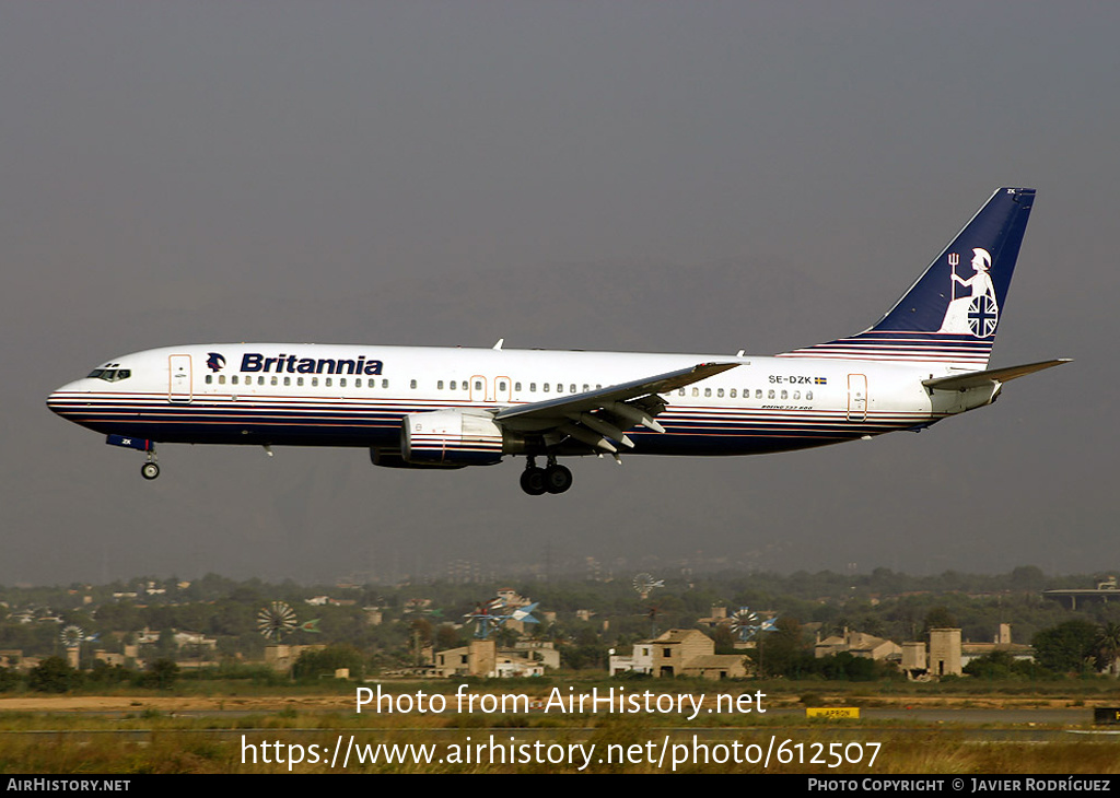 Aircraft Photo of SE-DZK | Boeing 737-804 | Britannia Nordic | AirHistory.net #612507