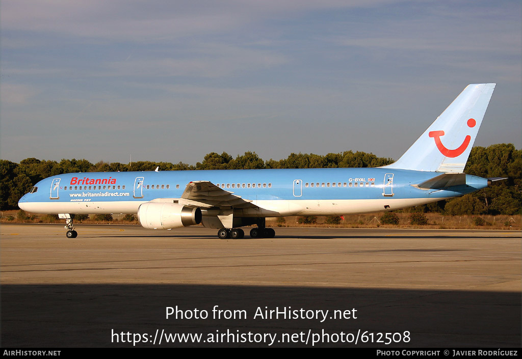 Aircraft Photo of G-BYAL | Boeing 757-204 | Britannia Airways | AirHistory.net #612508