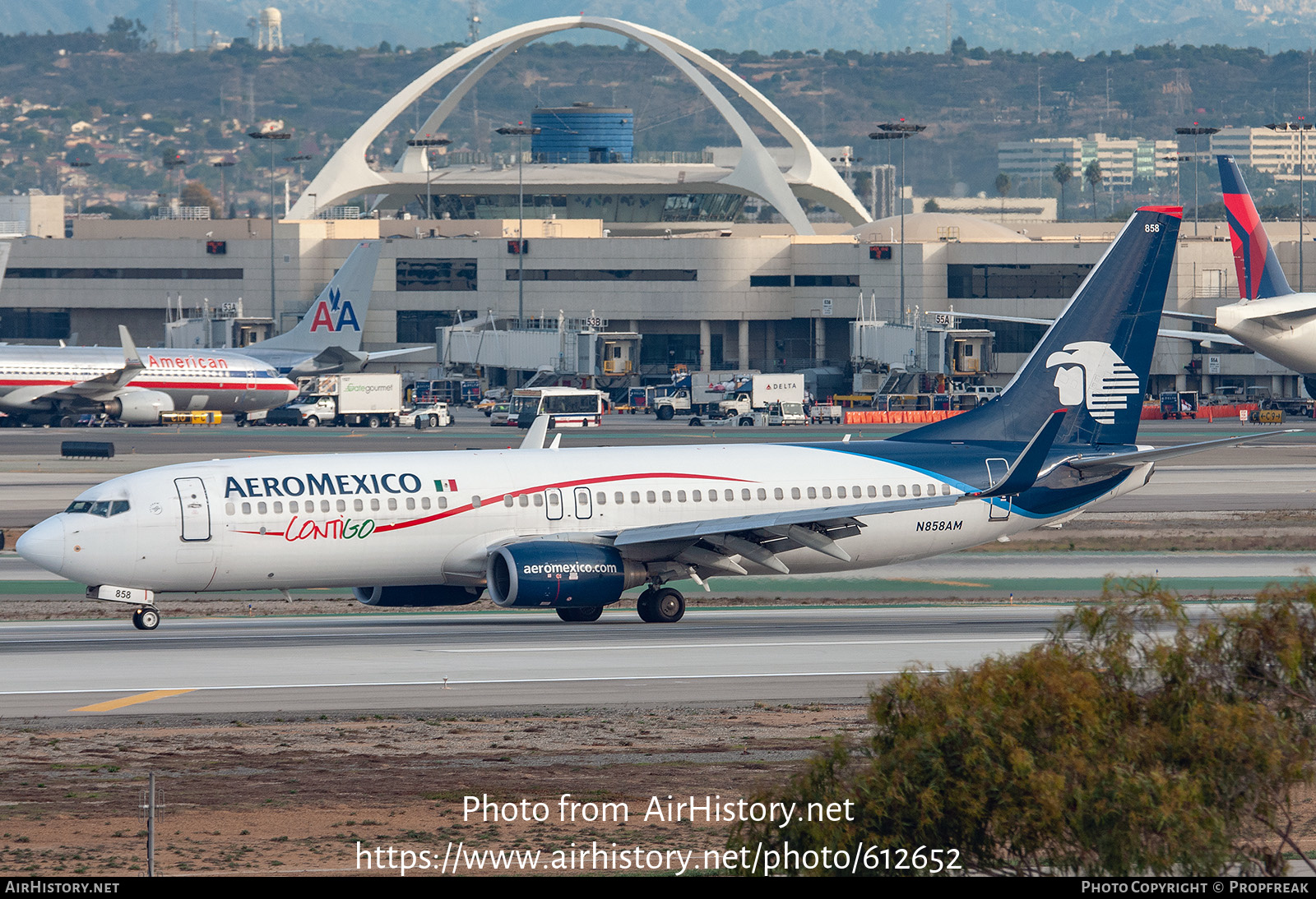 Aircraft Photo of N858AM | Boeing 737-8Q8 | AeroMéxico | AirHistory.net #612652