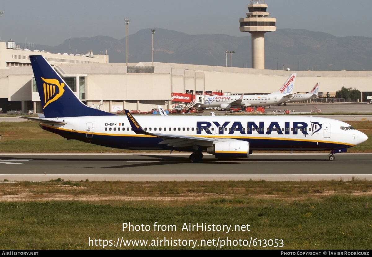 Aircraft Photo of EI-EFX | Boeing 737-8AS | Ryanair | AirHistory.net #613053