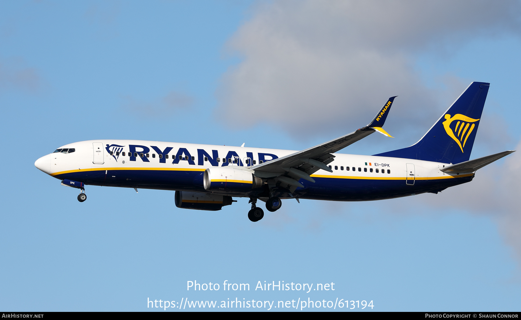 Aircraft Photo of EI-DPK | Boeing 737-8AS | Ryanair | AirHistory.net #613194