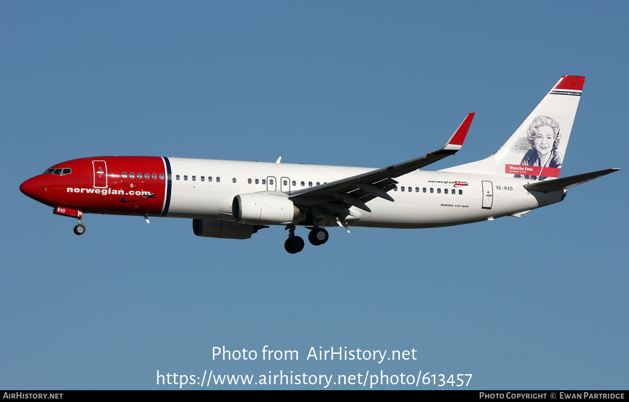 Aircraft Photo of SE-RXD | Boeing 737-86N | Norwegian | AirHistory.net #613457