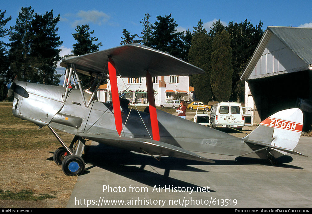 Aircraft Photo of ZK-DAM | De Havilland D.H. 82A Tiger Moth | AirHistory.net #613519