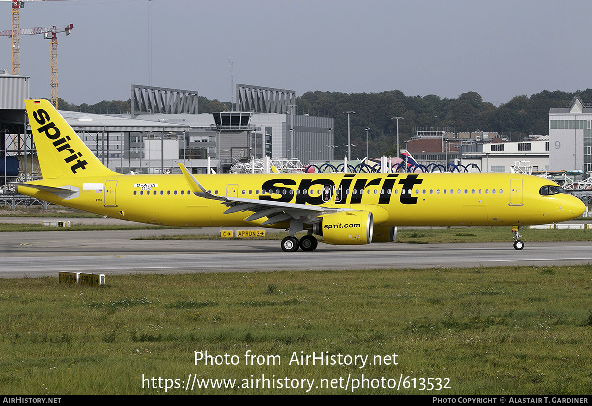 Aircraft Photo of D-AVZI | Airbus A321-271NX | Spirit Airlines | AirHistory.net #613532