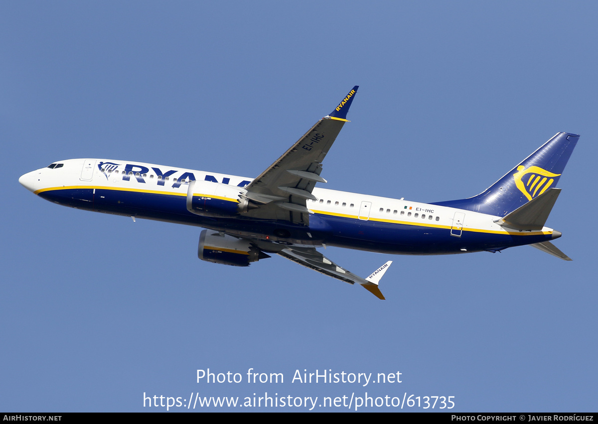 Aircraft Photo of EI-IHC | Boeing 737-8200 Max 200 | Ryanair | AirHistory.net #613735