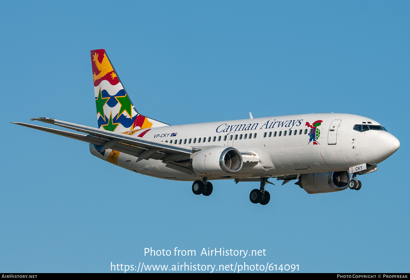 Aircraft Photo of VP-CKY | Boeing 737-3Q8 | Cayman Airways | AirHistory.net #614091