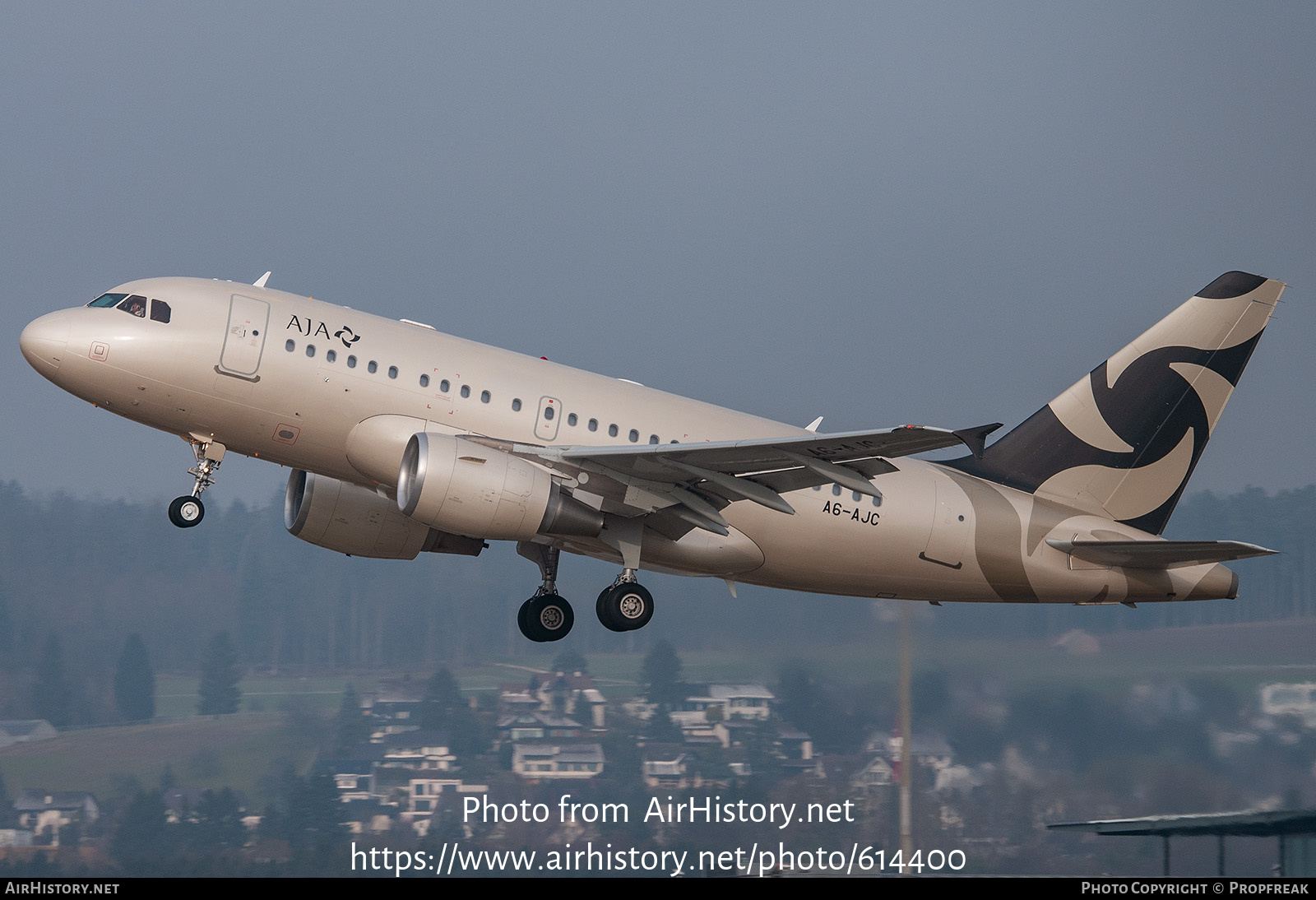 Aircraft Photo of A6-AJC | Airbus ACJ318 (A318-112/CJ) | AJA - Al Jaber Aviation | AirHistory.net #614400