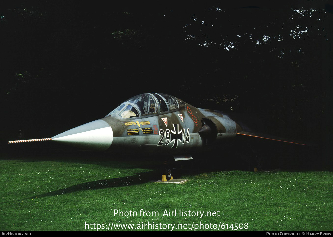 Aircraft Photo of 2914 | Lockheed F-104F Starfighter | Germany - Air Force | AirHistory.net #614508