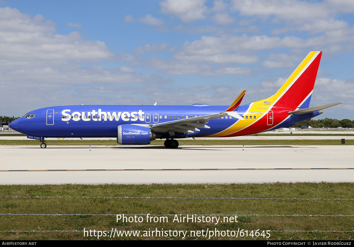 Aircraft Photo of N8722L | Boeing 737-8 Max 8 | Southwest Airlines | AirHistory.net #614645