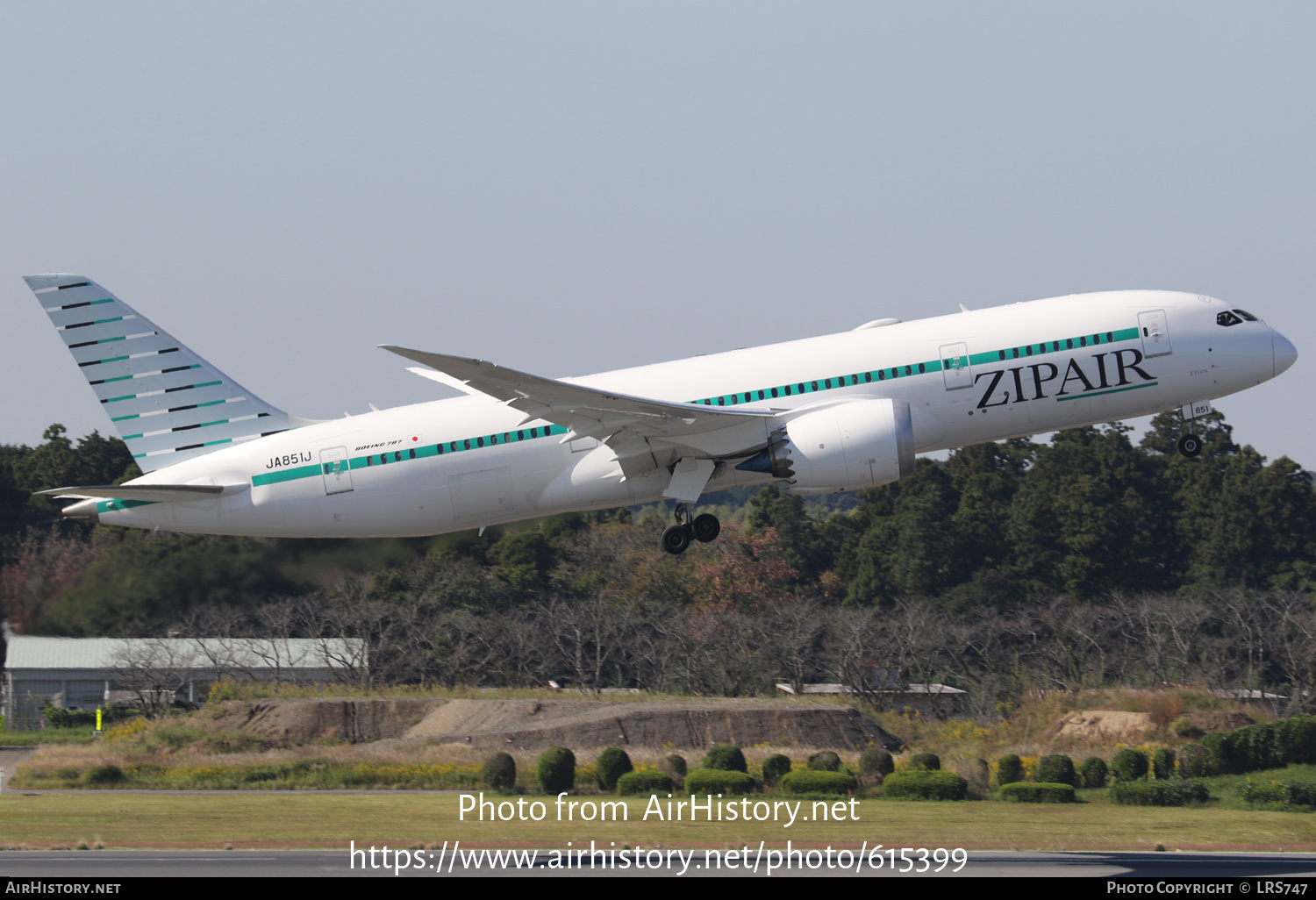 Aircraft Photo of JA851J | Boeing 787-8 Dreamliner | ZipAir | AirHistory.net #615399