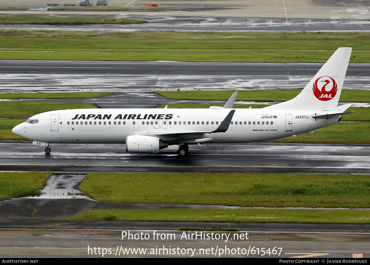 Aircraft Photo of JA337J | Boeing 737-846 | Japan Airlines - JAL | AirHistory.net #615467