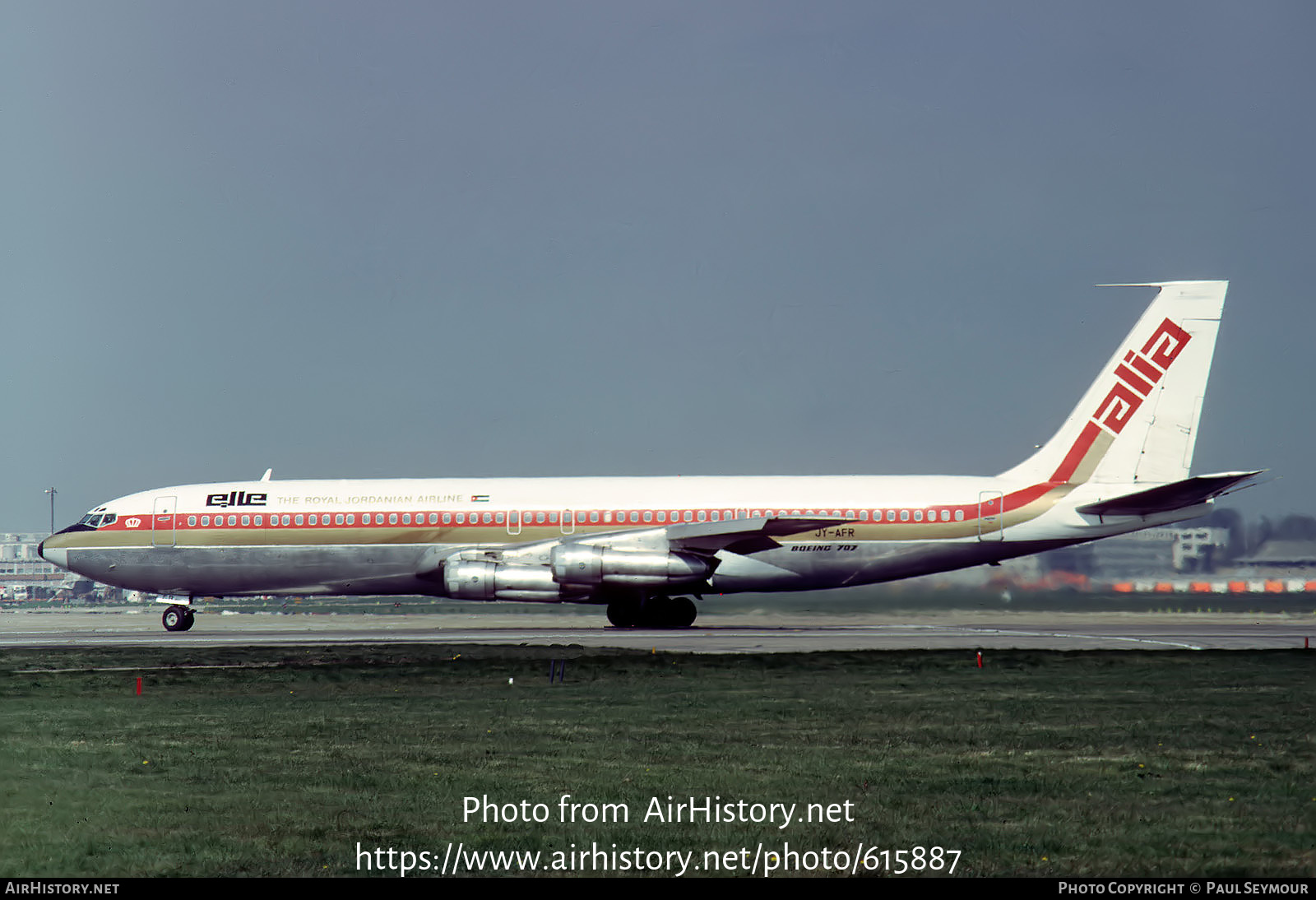 Aircraft Photo of JY-AFR | Boeing 707-344C | Alia - The Royal Jordanian Airline | AirHistory.net #615887