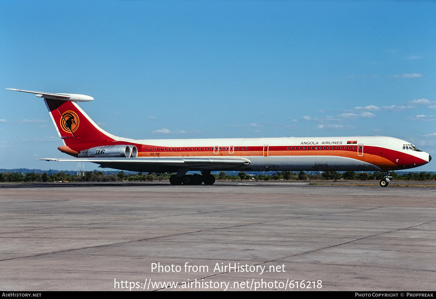 Aircraft Photo of D2-TIF | Ilyushin Il-62M | TAAG Angola Airlines - Linhas Aéreas de Angola | AirHistory.net #616218