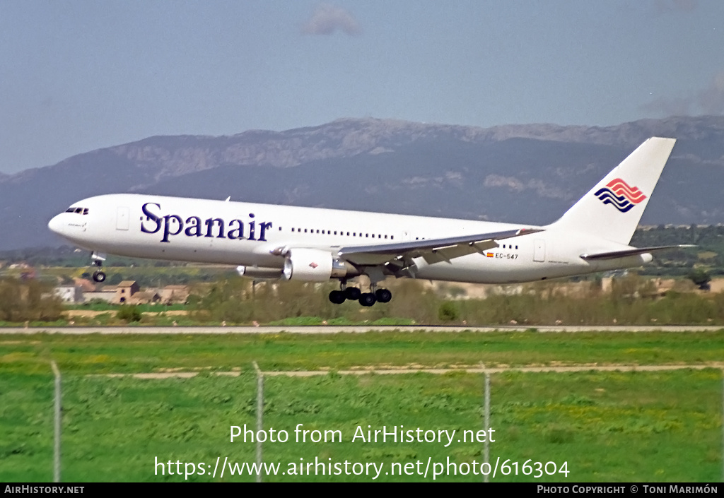 Aircraft Photo of EC-547 | Boeing 767-3Y0/ER | Spanair | AirHistory.net #616304