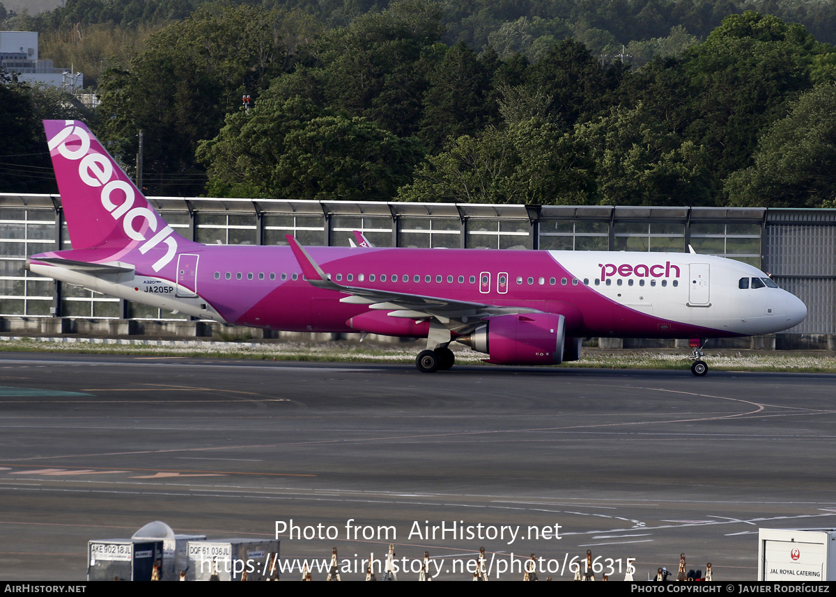 Aircraft Photo of JA205P | Airbus A320-251N | Peach Aviation | AirHistory.net #616315