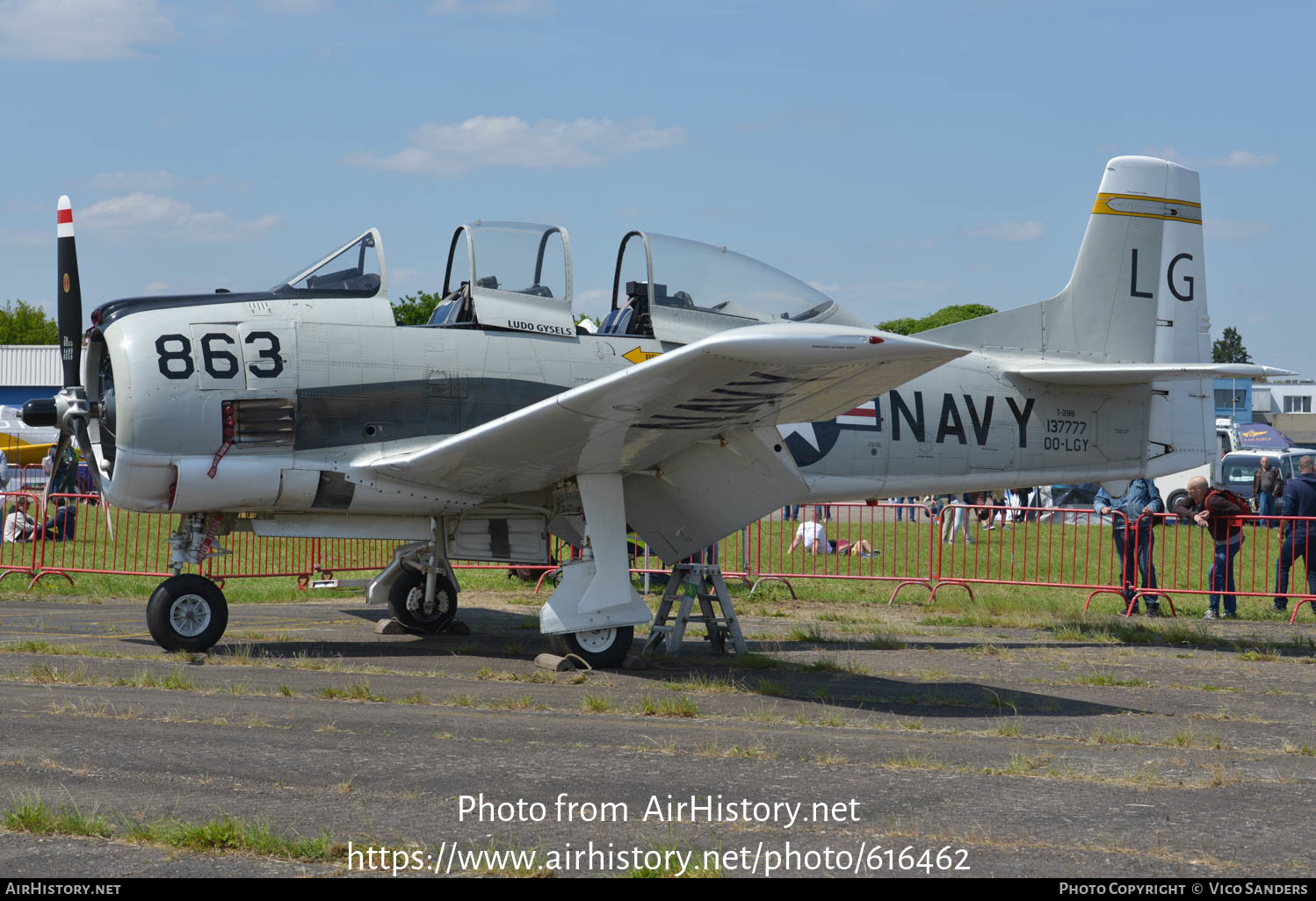 Aircraft Photo of OO-LGY / 137777 | North American T-28B Trojan | USA - Navy | AirHistory.net #616462