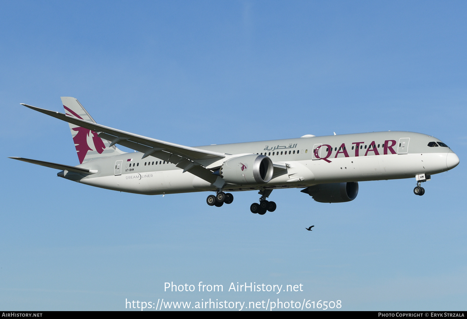 Aircraft Photo of A7-BHM | Boeing 787-9 Dreamliner | Qatar Airways | AirHistory.net #616508