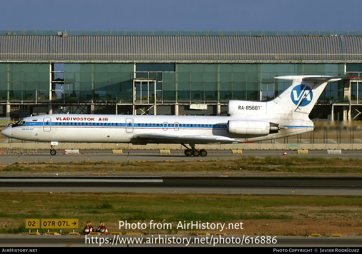 Aircraft Photo of RA-85681 | Tupolev Tu-154M | Vladivostok Air | AirHistory.net #616886