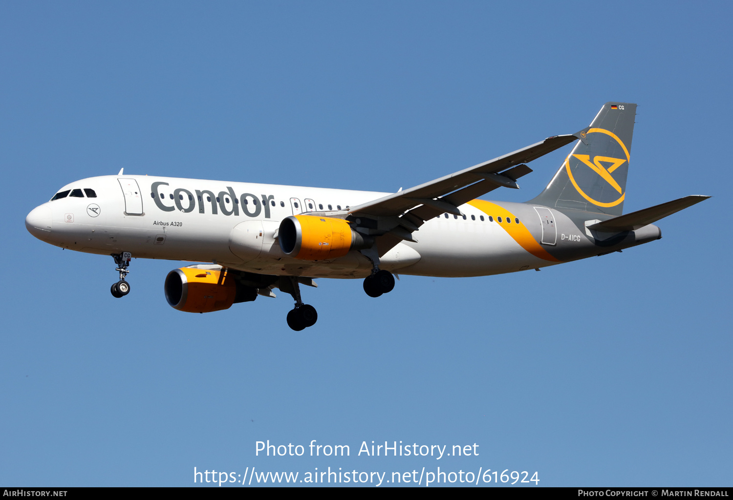 Aircraft Photo of D-AICG | Airbus A320-212 | Condor Flugdienst | AirHistory.net #616924