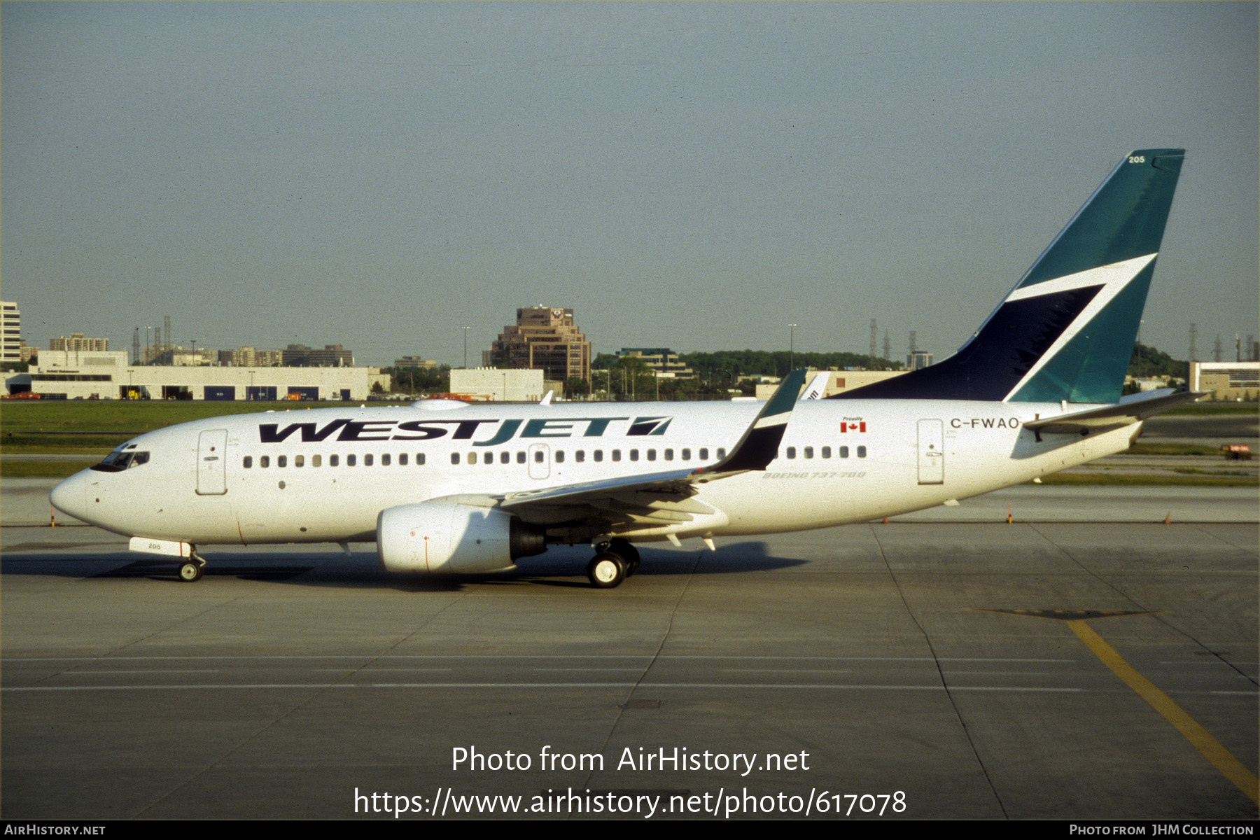 Aircraft Photo of C-FWAO | Boeing 737-7CT | WestJet | AirHistory.net #617078