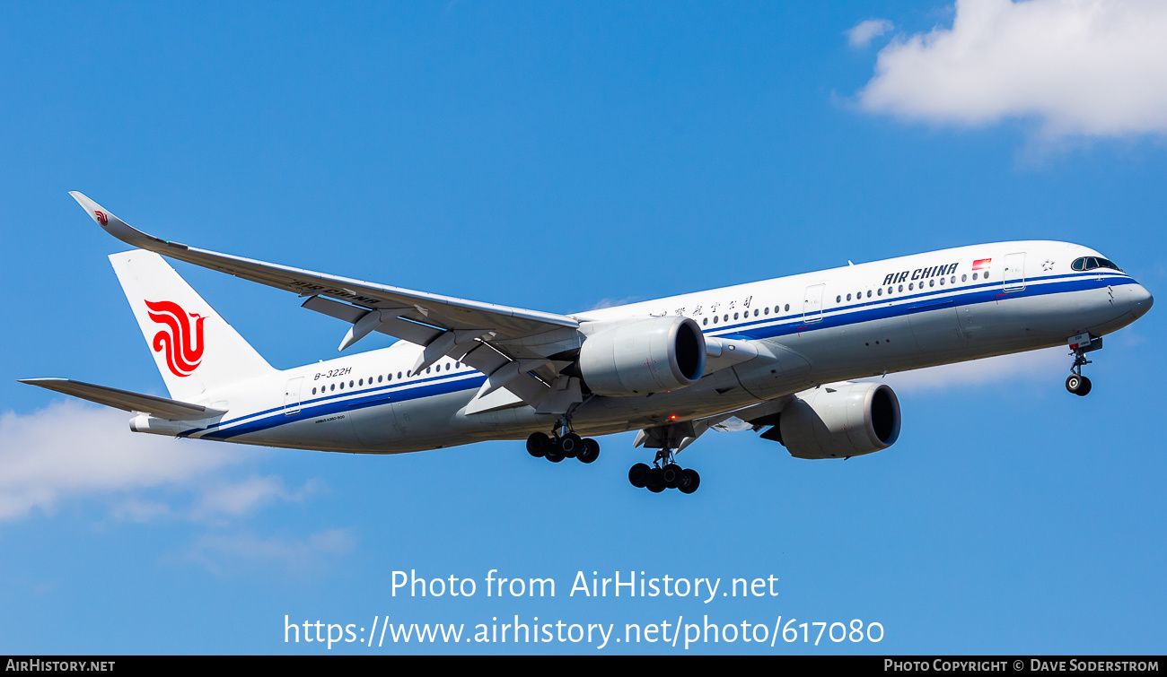 Aircraft Photo of B-322H | Airbus A350-941 | Air China | AirHistory.net #617080