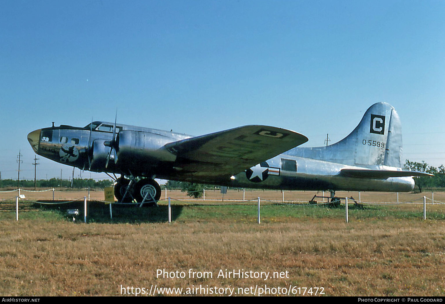 Aircraft Photo of 44-85599 / 0-5599 | Boeing B-17G Flying Fortress | USA - Air Force | AirHistory.net #617472