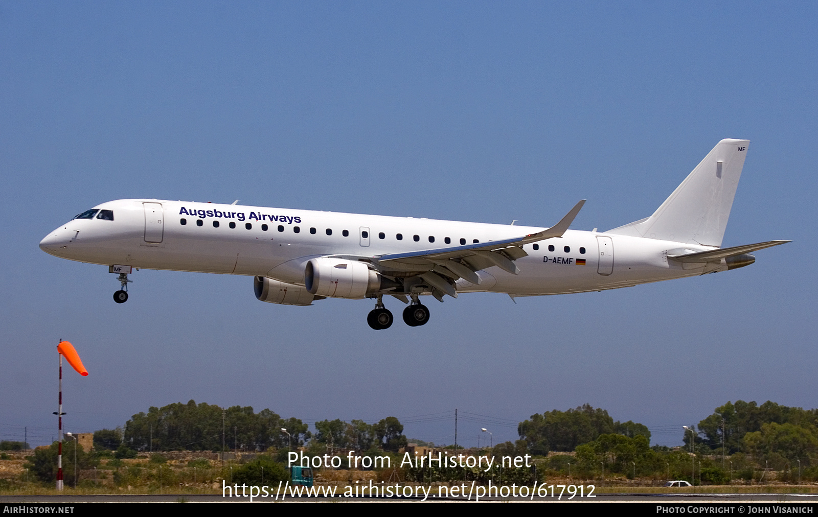 Aircraft Photo of D-AEMF | Embraer 190LR (ERJ-190-100LR) | Augsburg Airways | AirHistory.net #617912