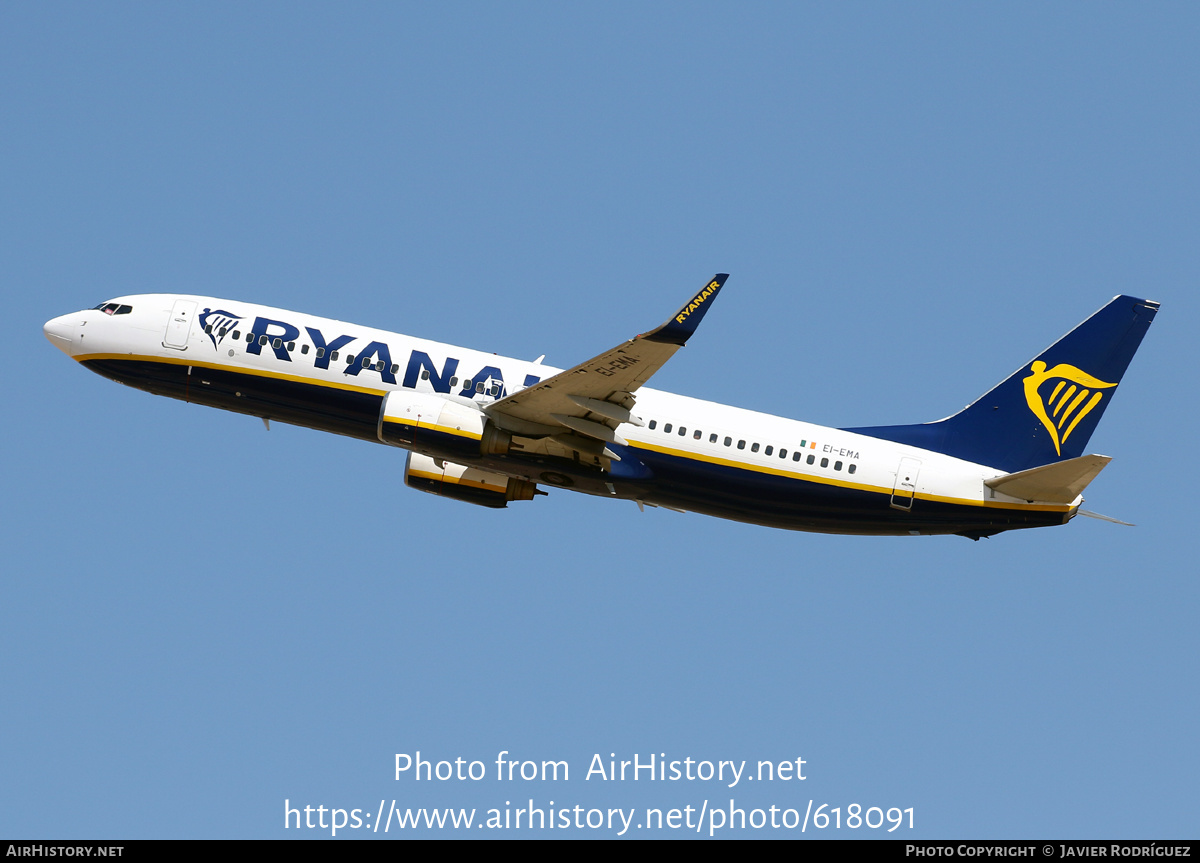 Aircraft Photo of EI-EMA | Boeing 737-8AS | Ryanair | AirHistory.net #618091