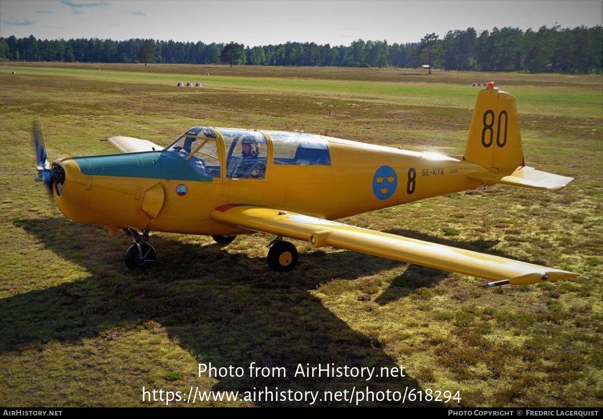 Aircraft Photo of SE-KYA / 50080 | Saab Sk50C Safir (91C) | Ärna Flygklubb | Sweden - Air Force | AirHistory.net #618294