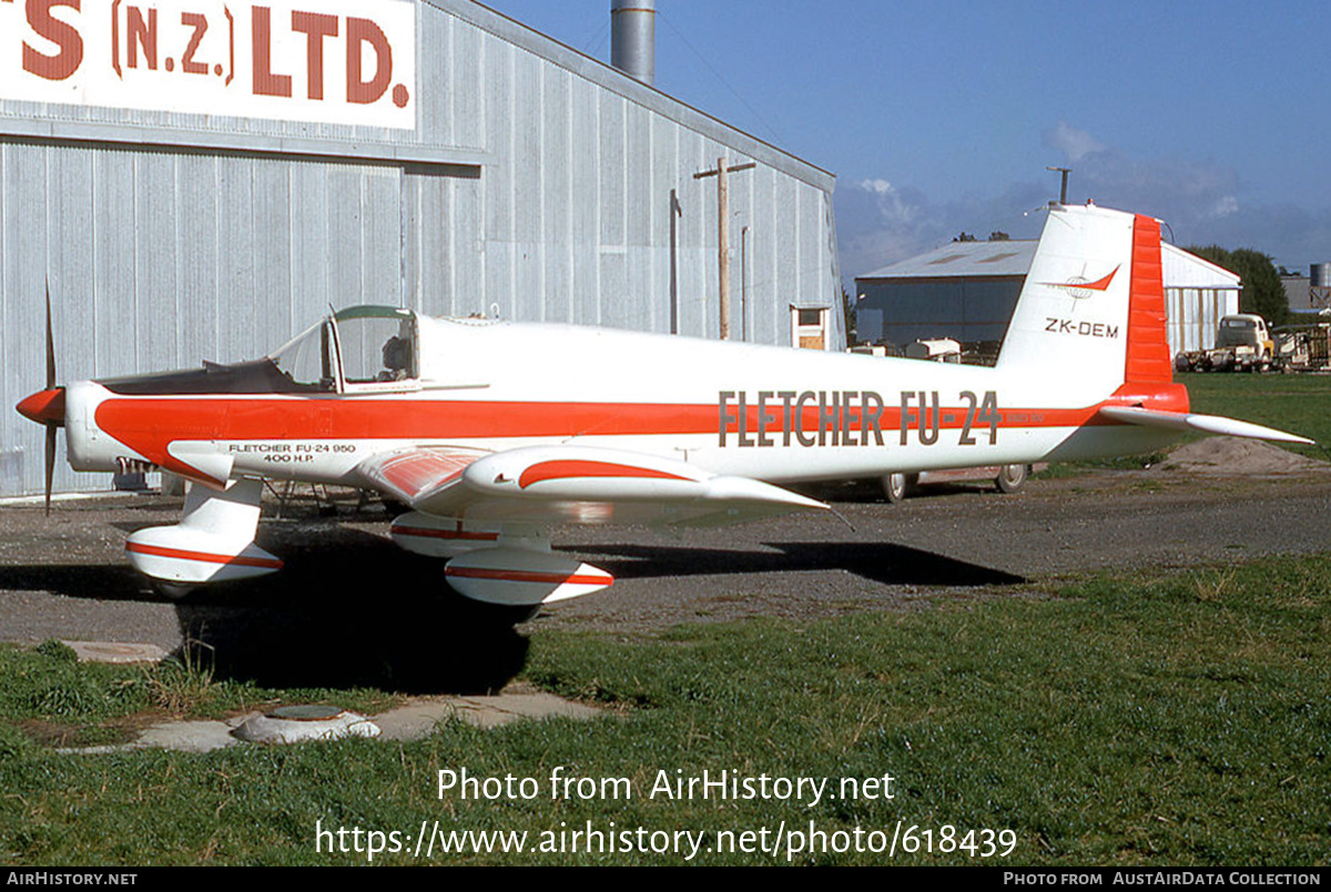 Aircraft Photo of ZK-DEM | Fletcher FU-24-950 | AirHistory.net #618439