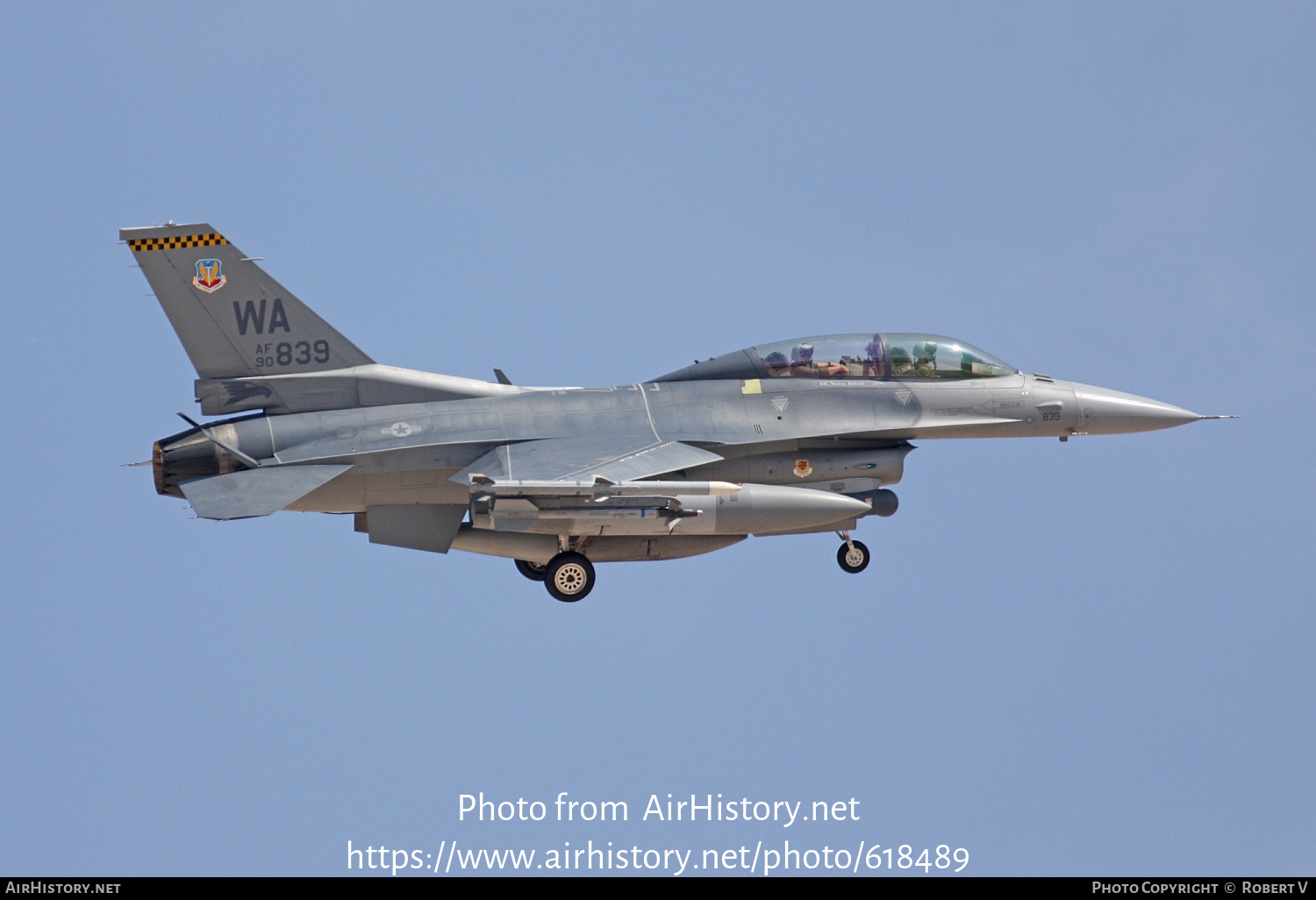 Aircraft Photo of 90-0839 | General Dynamics F-16DM Fighting Falcon | USA - Air Force | AirHistory.net #618489