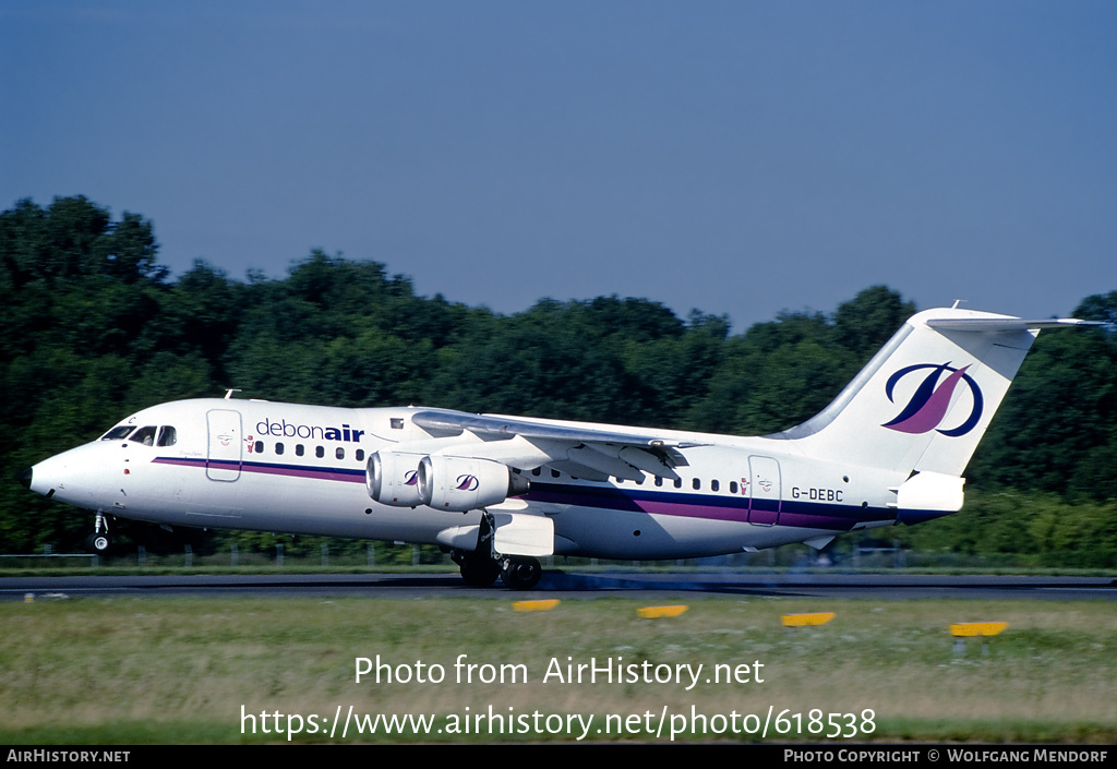 Aircraft Photo of G-DEBC | British Aerospace BAe-146-200 | Debonair Airways | AirHistory.net #618538