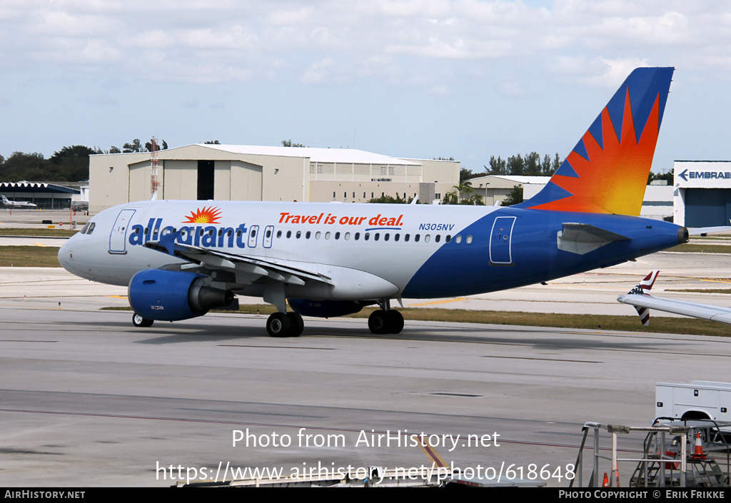 Aircraft Photo of N305NV | Airbus A319-111 | Allegiant Air | AirHistory.net #618648