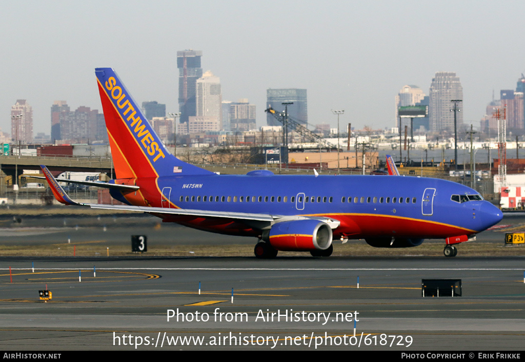 Aircraft Photo of N475WN | Boeing 737-7H4 | Southwest Airlines | AirHistory.net #618729