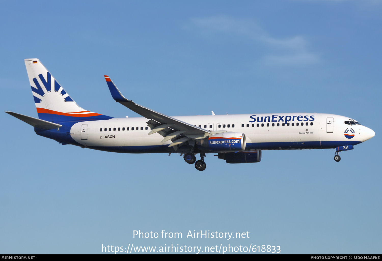 Aircraft Photo of D-ASXH | Boeing 737-8CX | SunExpress | AirHistory.net #618833