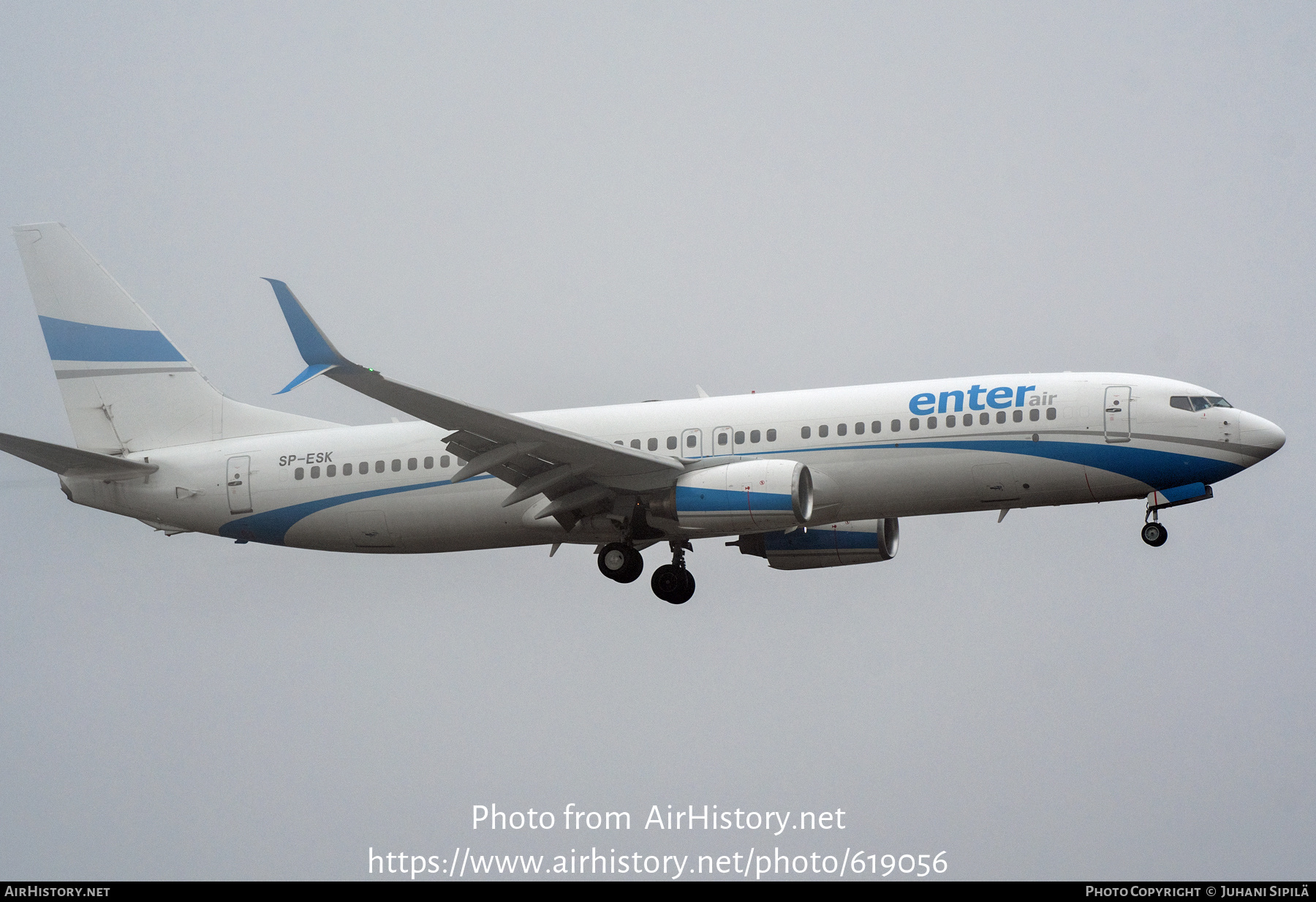 Aircraft Photo of SP-ESK | Boeing 737-8Q8 | Enter Air | AirHistory.net #619056