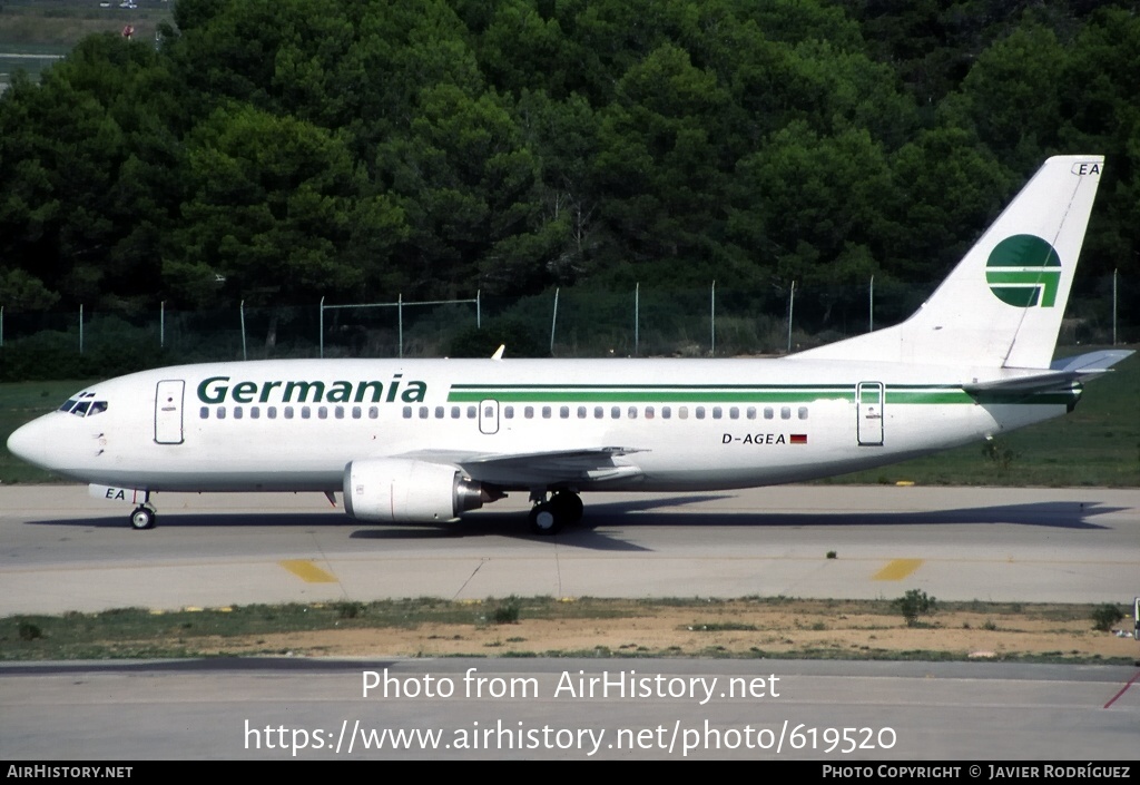 Aircraft Photo of D-AGEA | Boeing 737-35B | Germania | AirHistory.net #619520