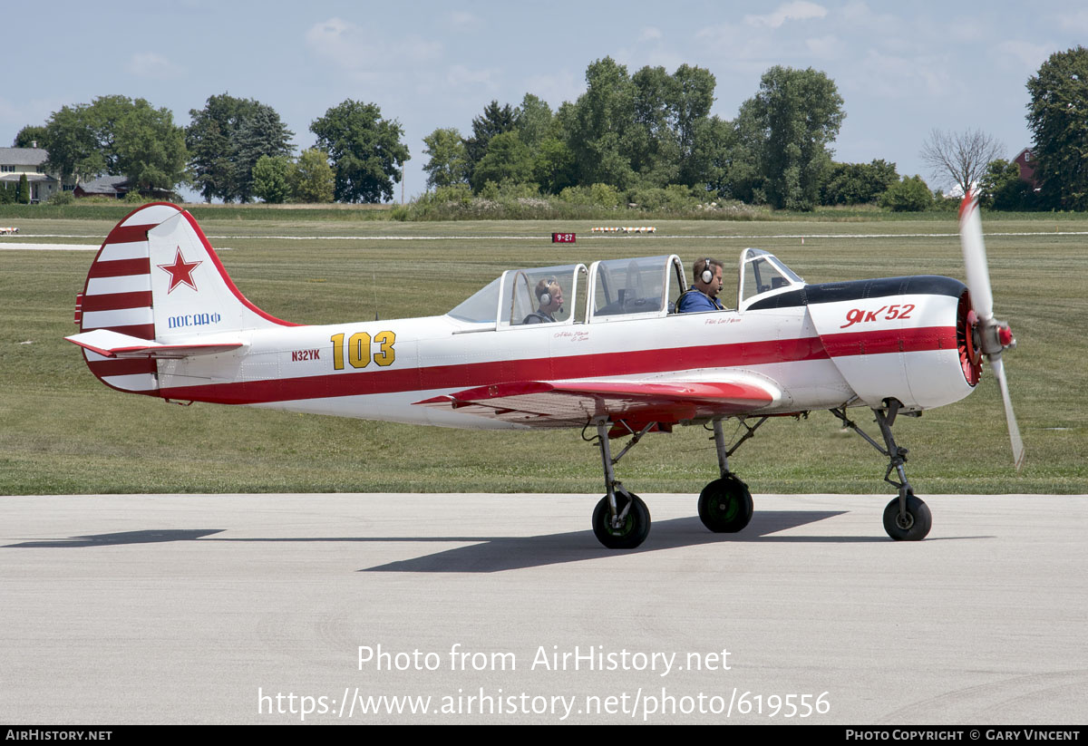 Aircraft Photo of N32YK | Yakovlev Yak-52 | Soviet Union - DOSAAF | AirHistory.net #619556