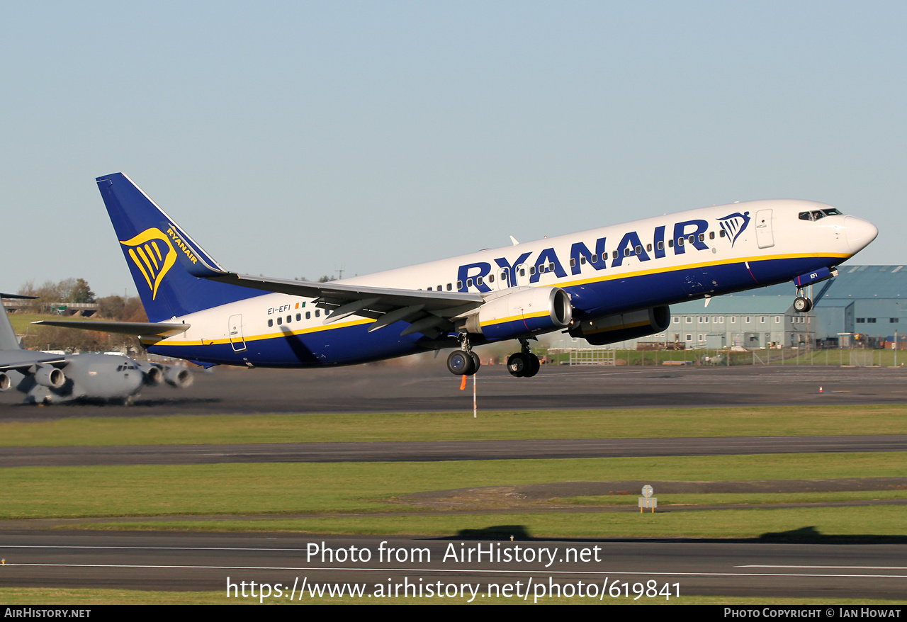 Aircraft Photo of EI-EFI | Boeing 737-8AS | Ryanair | AirHistory.net #619841