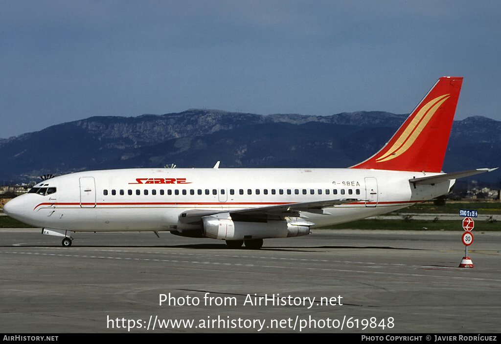 Aircraft Photo of G-SBEA | Boeing 737-204/Adv | Sabre Airways | AirHistory.net #619848