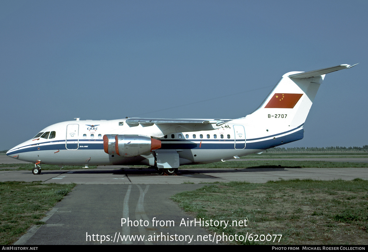 Aircraft Photo of B-2707 | British Aerospace BAe-146-100 | CAAC - Civil Aviation Administration of China | AirHistory.net #620077