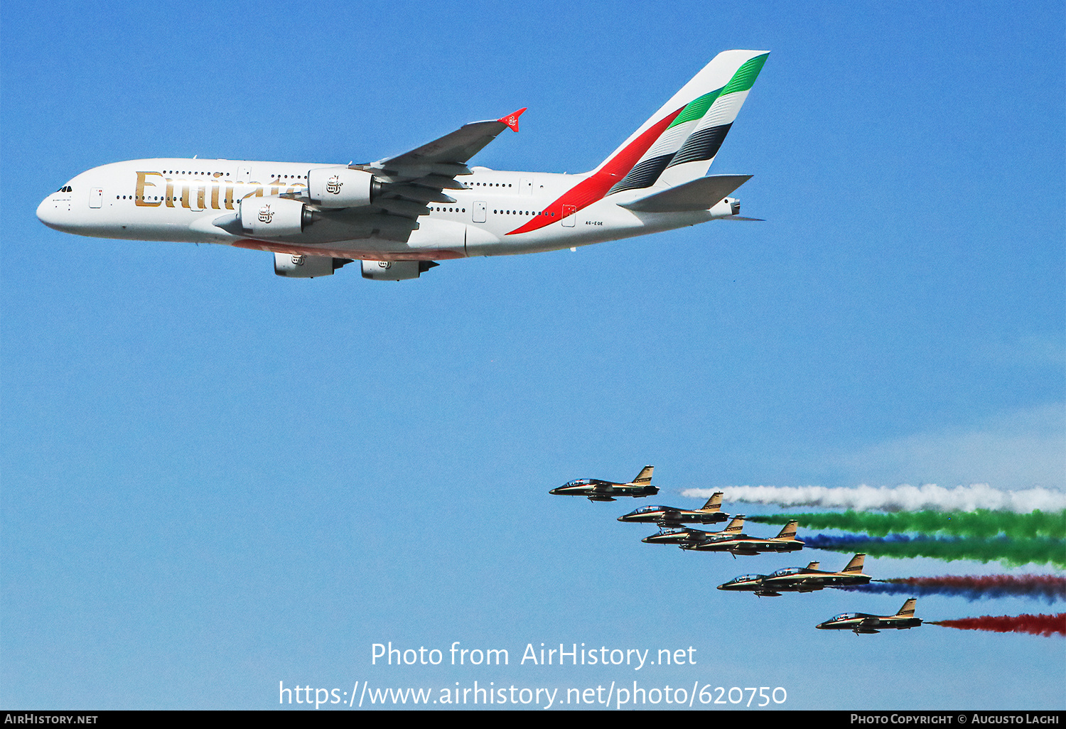 Aircraft Photo of A6-EOE | Airbus A380-861 | Emirates | Dubai Airshow 2023 | AirHistory.net #620750