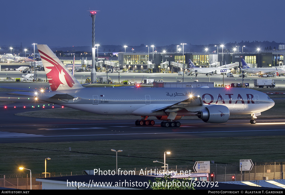 Aircraft Photo of A7-BBG | Boeing 777-2DZ/LR | Qatar Airways ...