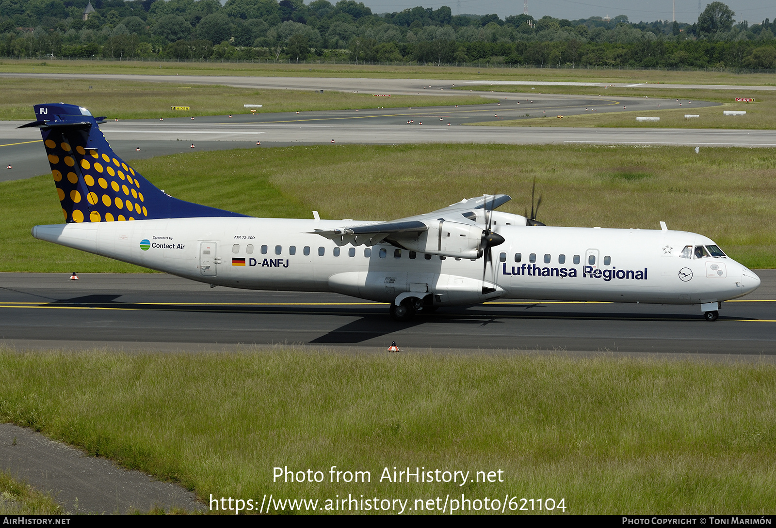 Aircraft Photo of D-ANFJ | ATR ATR-72-500 (ATR-72-212A) | Lufthansa Regional | AirHistory.net #621104