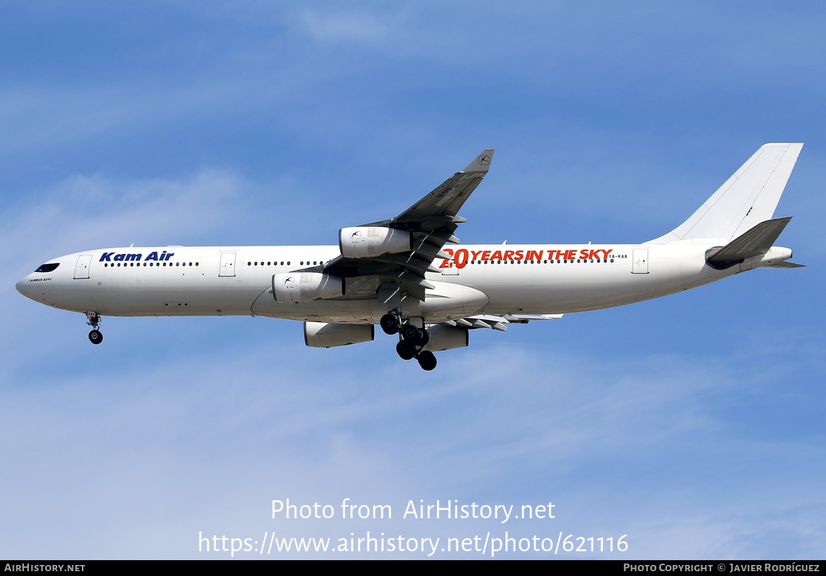 Aircraft Photo of YA-KAA | Airbus A340-313 | Kam Air | AirHistory.net #621116