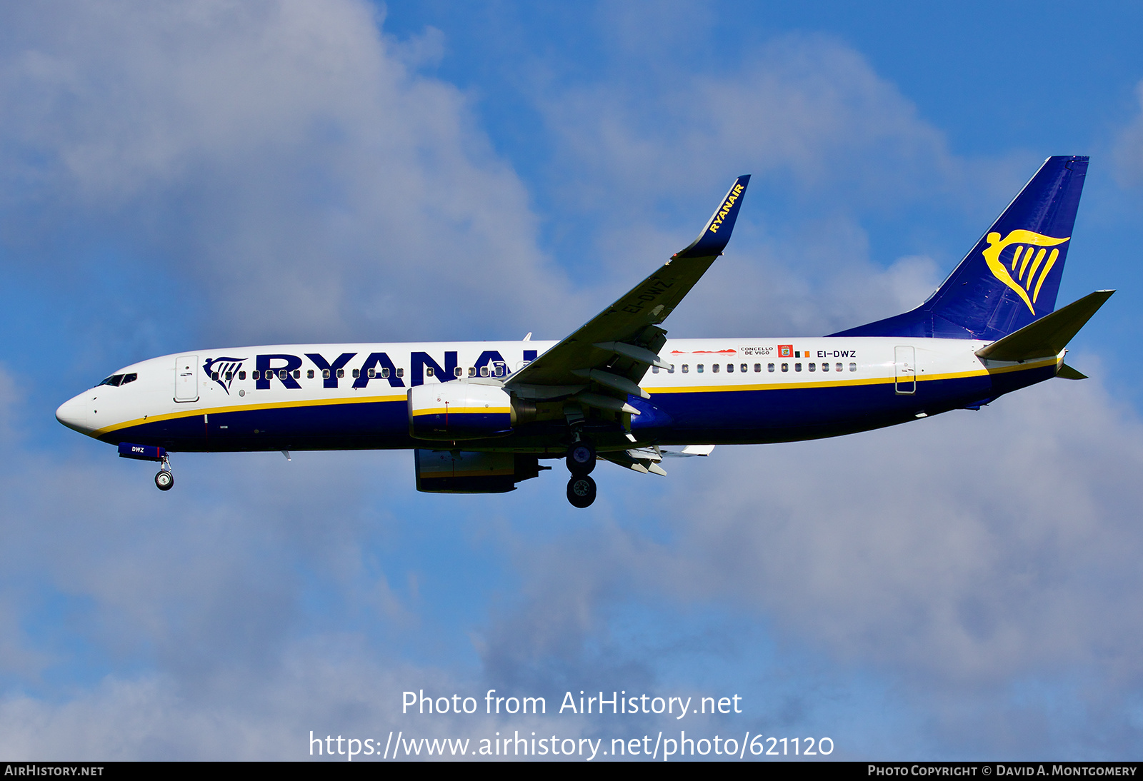 Aircraft Photo of EI-DWZ | Boeing 737-8AS | Ryanair | AirHistory.net #621120