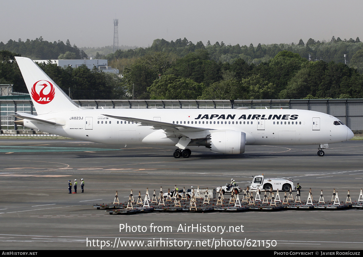 Aircraft Photo of JA823J | Boeing 787-8 Dreamliner | Japan Airlines - JAL | AirHistory.net #621150