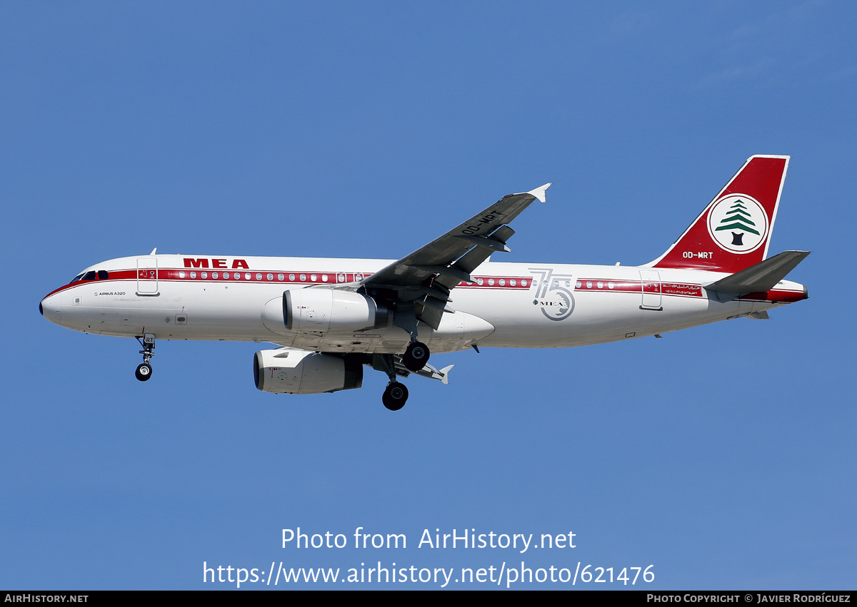 Aircraft Photo of OD-MRT | Airbus A320-232 | MEA - Middle East Airlines | AirHistory.net #621476