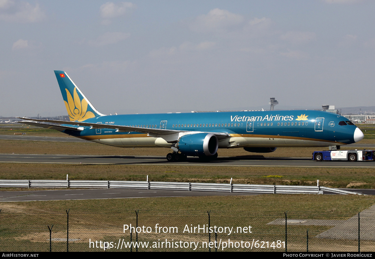 Aircraft Photo of VN-A862 | Boeing 787-9 Dreamliner | Vietnam Airlines | AirHistory.net #621481